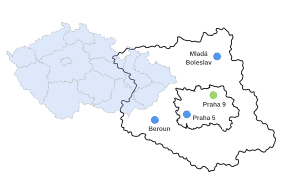 My Best Care - mapa poboček